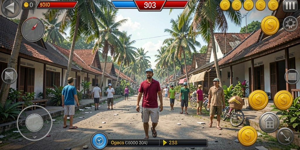 halimtoto - Screenshot dari aksi multiplayer yang seru dan kompetitif.